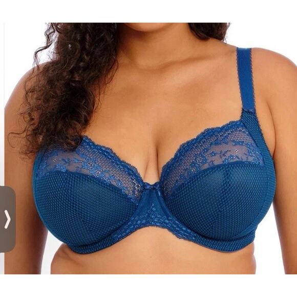 ELOMI 4382 CHARLEY CONVERTIBLE PLUNGE BRA 38DD US Petrol Blue NEW - Picture 1 of 10